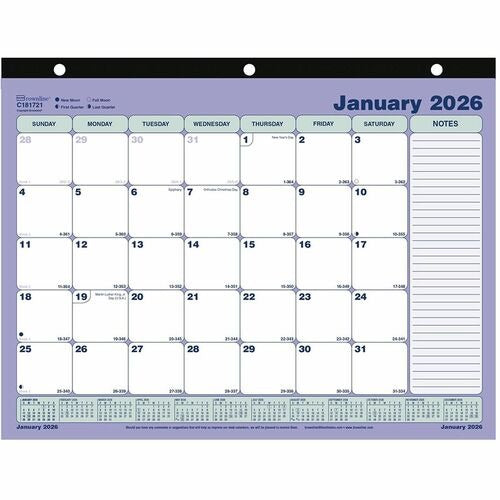 REDIFORM Rediform REDC181721 Monthly Desk Pad Letter Size