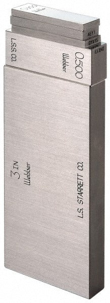 STARRETT Starrett 90151 Square Steel Gage Block 16 in Grade 0