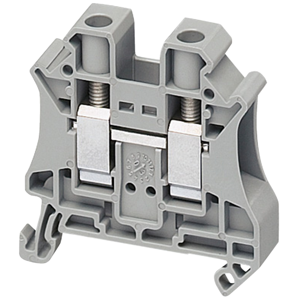 Schneider Electric NSYTRV102 Square D 10 mm 2-Point Gray 20 to 6 AWG Solid/Stranded Copper Screw Terminal Block