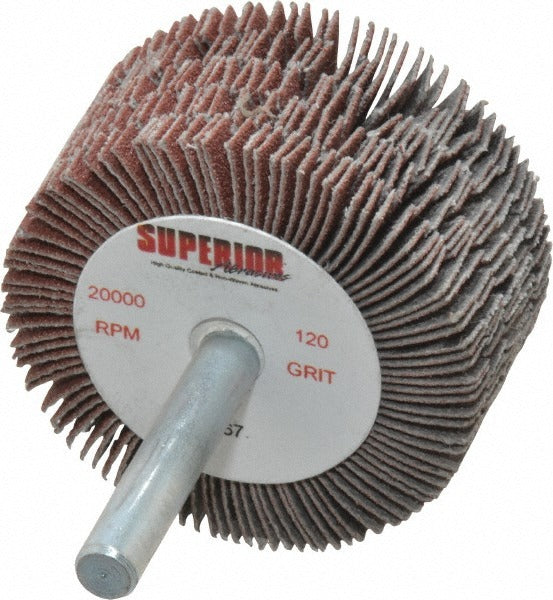 SUPERIOR ABRASIVES Superior Abrasives A009529 Mounted Flap Wheel 120 Grit