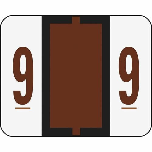 SMEAD Smead SMD67379 End Tab Labels Brown Bar Char 9 500 Roll