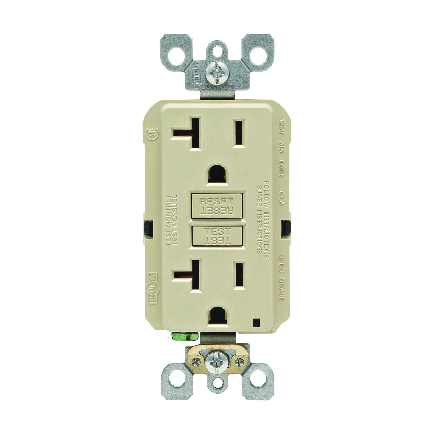 LEVITON Leviton GFNT2-0KI GFCI Outlet 20 A (1 Pack)