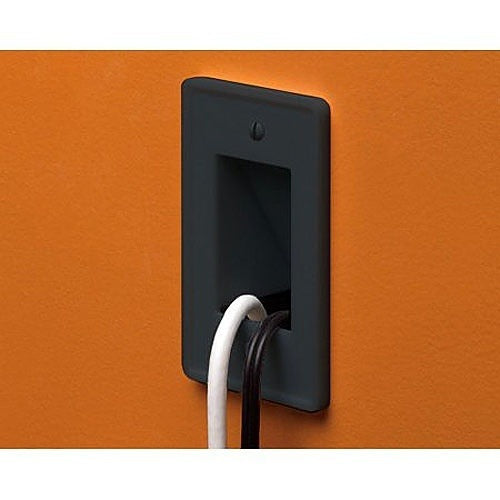 ARLINGTON Arlington Industries CE1BL Single Gang Entry Plate Black