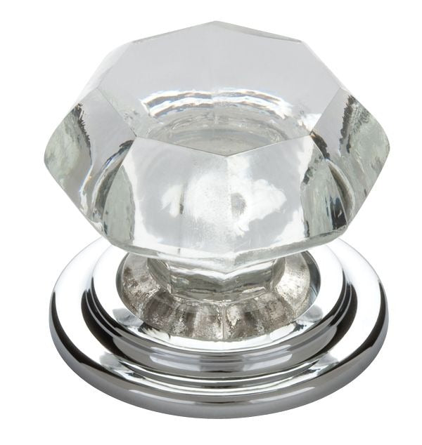 EMTEK Emtek 86028US26 Old Town Clear Cabinet Knob Polished Chrome