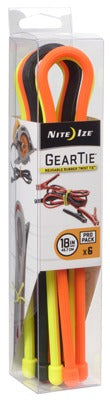 NITE IZE Nite Ize Inc GTPP18-A1-R8 Gear Tie Propack 18 Inch 6 Pack