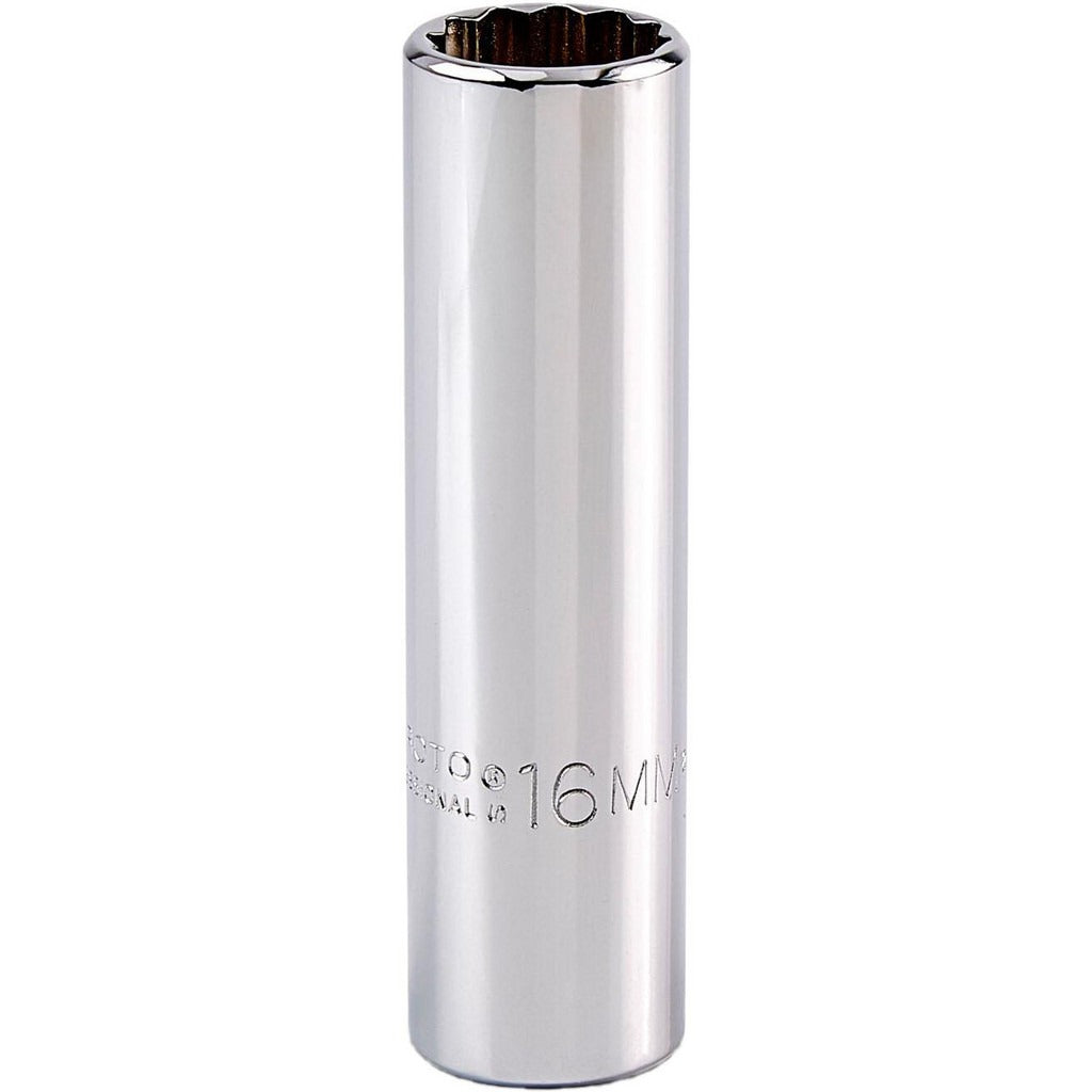 PROTO Proto J5316M Deep Hand Socket 16mm 12-point 1/2 Drive