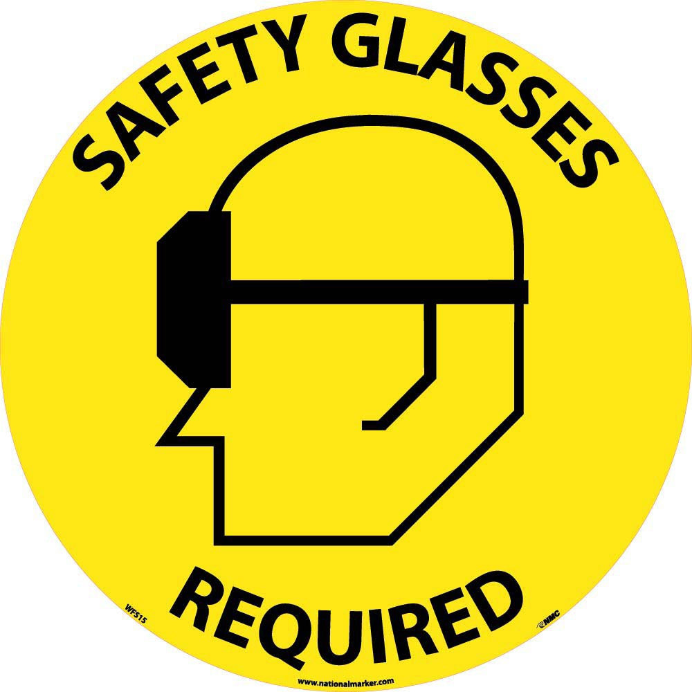 ACCUFORMNMC Accuformnmc WFS15 Floor Sign Safety Glasses Required