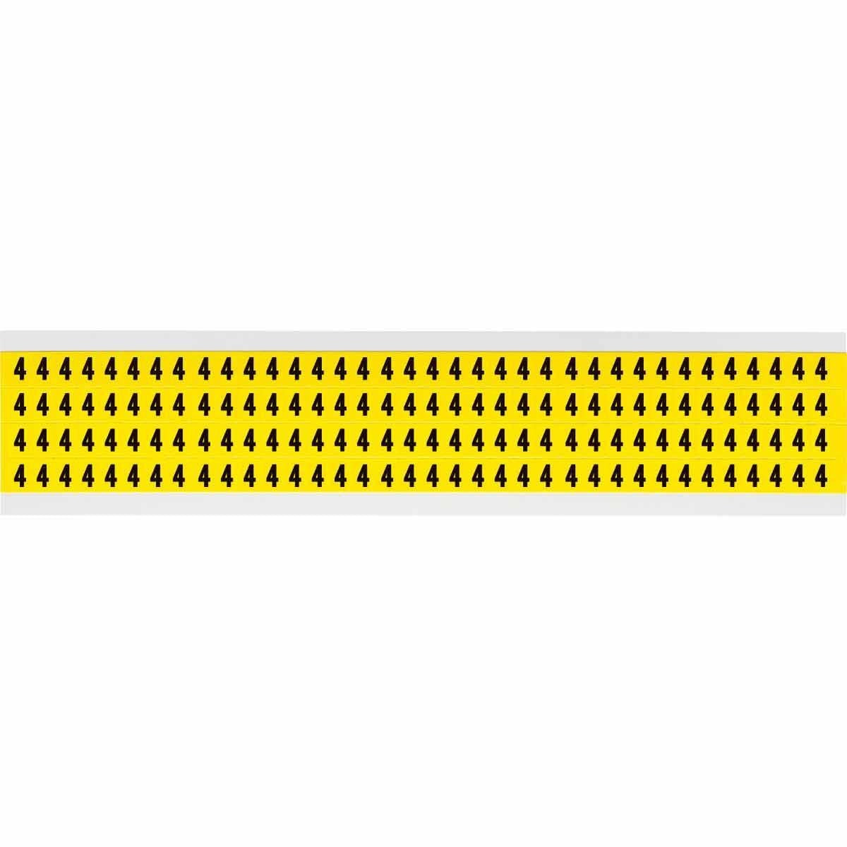 BRADY Brady 3400-4 Number Label 0.25 in Character Height (Card of 144)