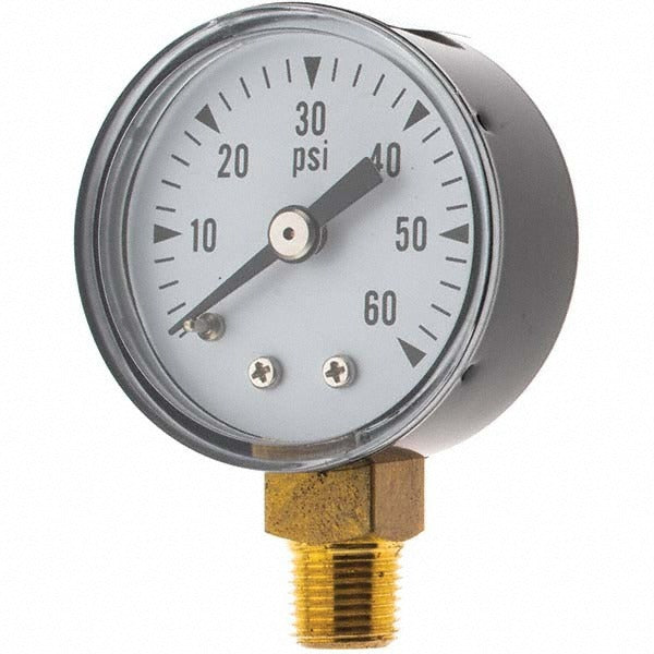 VALUE COLLECTION Value Collection 729252 Pressure Gauge 0-60 Psi Lower Mount