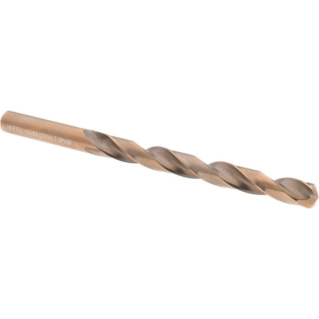 HERTEL Hertel 42003 Cobalt Jobber Drill Bit 19/64 in 135 Deg