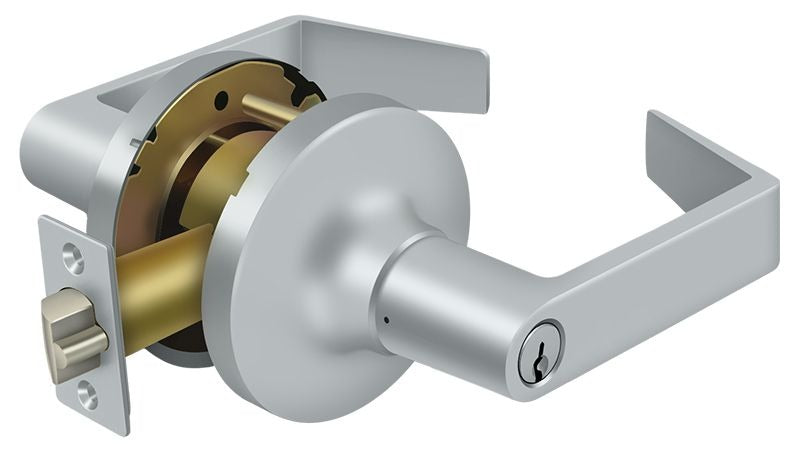 DELTANA Deltana CL500FLC-26D Grade 1 Clarendon Lever Lockset Satin Chrome