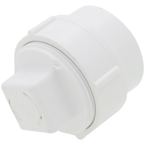 Lasco D112020 2 PVC DWV Fitting Cleanout Adapter w/ Plug