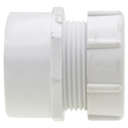 Lasco D113-212 1-1/2 x 1-1/4 PVC DWV Male Trap Adapter with Plastic Nut Spigot x Slip Replacement P103P-212