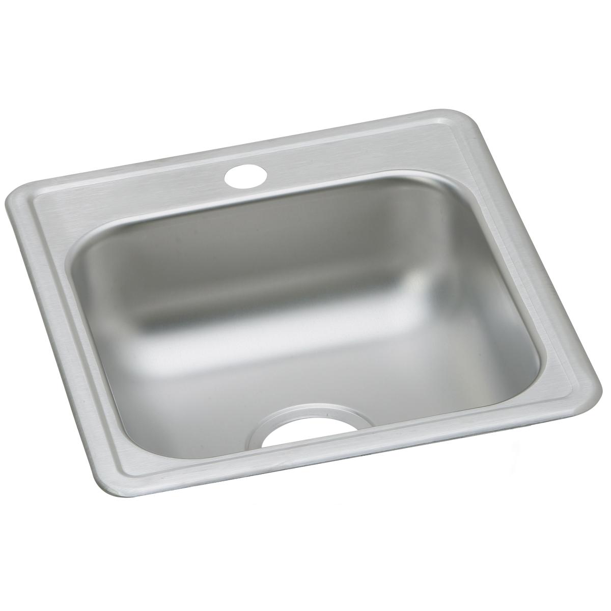 Elkay D117211 Dayton Stainless Steel 17 x 21-1/4 x 6-1/2 Single Bowl Drop-in Bar Sink