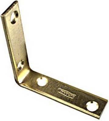 NATIONAL HARDWARE National Mfg N190-843 Corner Iron 2.5in 4-pack Brass