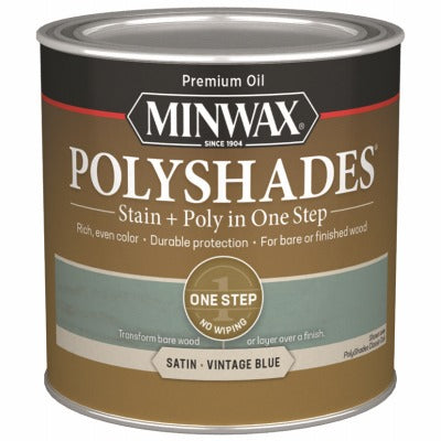 MINWAX Minwax 213944444 Polyshades Satin Vintage Blue 0.5 Pint