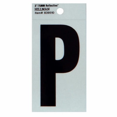 HILLMAN Hillman Fasteners 839510 Reflective Adhesive Letter P 3in