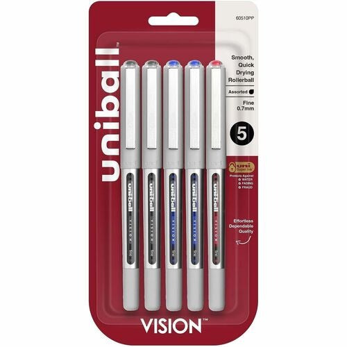 UNI-BALL Uni-ball UBC60510PP Vision Rollerball Pen 0.7mm 5-pack