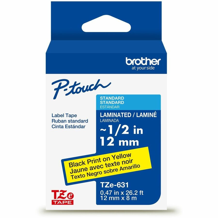 BROTHER Brother BRTTZE631G P-touch TZe631 Laminated Label Tape (12mm x 8m) TZE631G