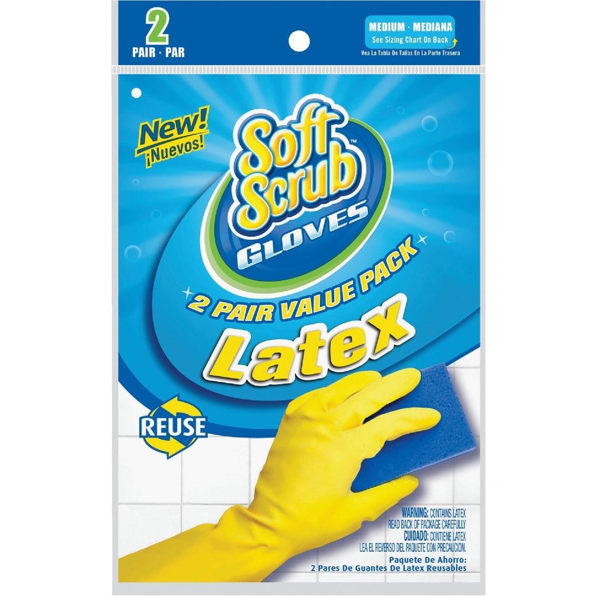 SOFT SCRUB Soft Scrub 12322-26 Medium Latex Rubber Glove Pack