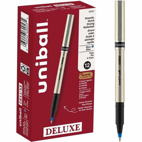 UNI-BALL Uni-ball UBC60053 Rollerball Pen 0.7mm Blue-black 12pk