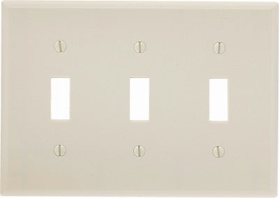 LEVITON Leviton Mfg Co 000-78011-000 3-toggle Wallplate 10-pack