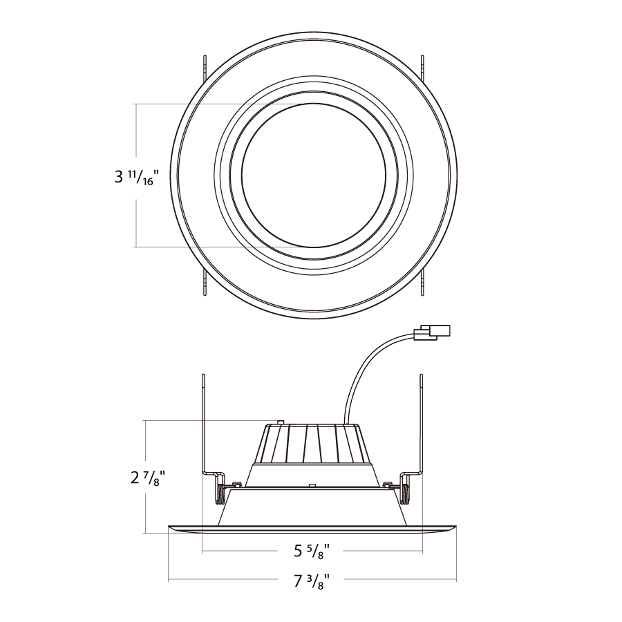 RAB LIGHTING Rab Lighting R6R149FA120WS LED Retrofit Downlight 14W (6 in.) R6R149FA120WS