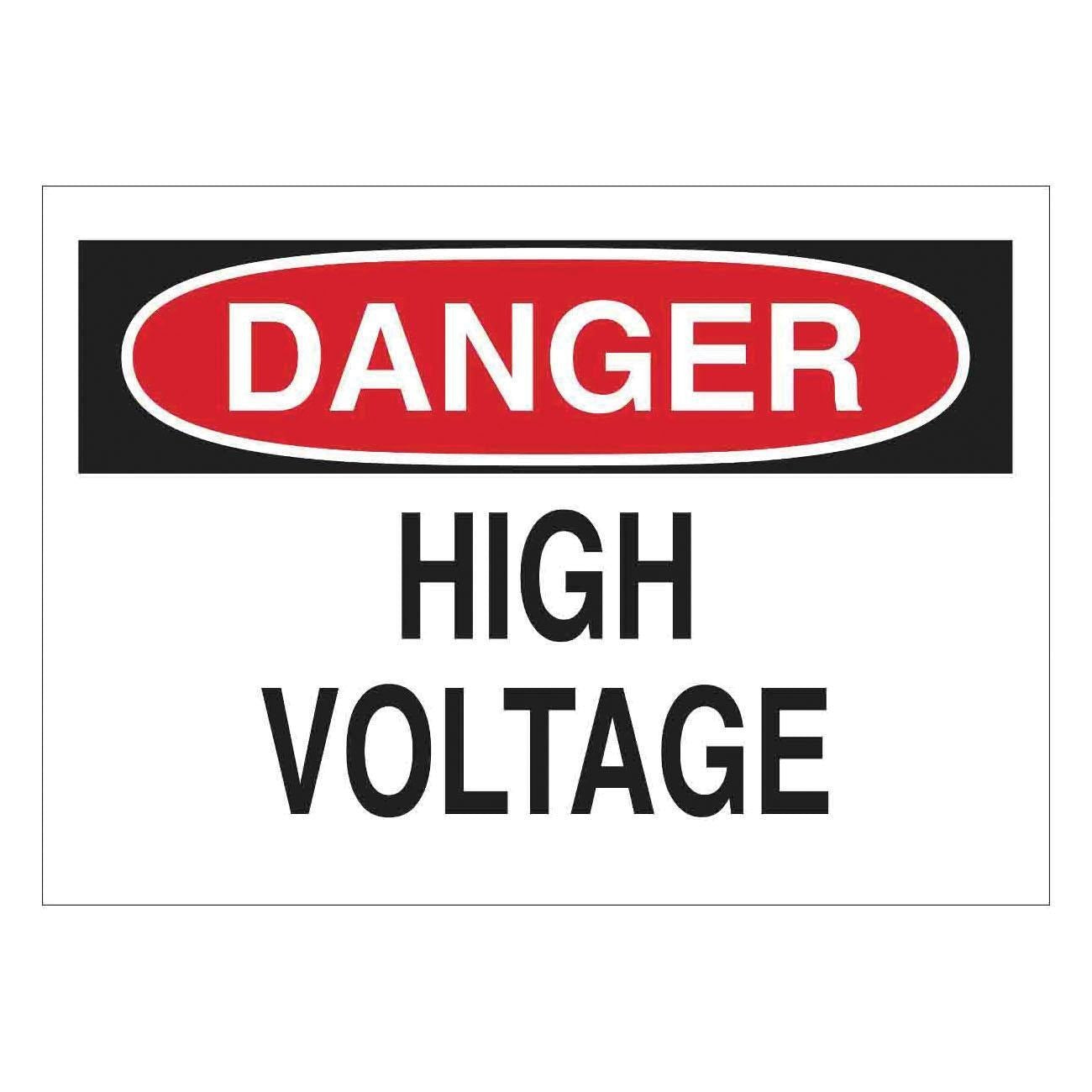 BRADY Brady 71565 Danger High Voltage Sign (7 in H x 10 in W)
