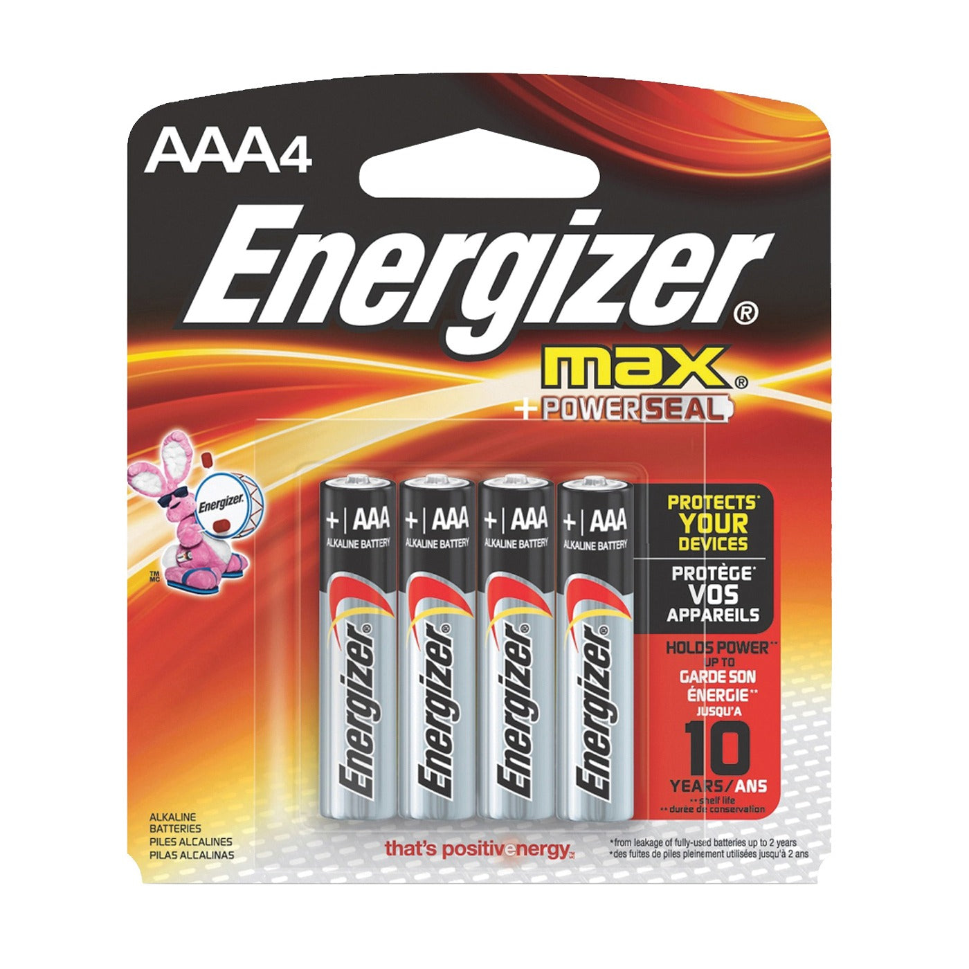 ENERGIZER Energizer E92BP-4 Max Alkaline AAA 1.5V (4 Pack) E33E92BP-4
