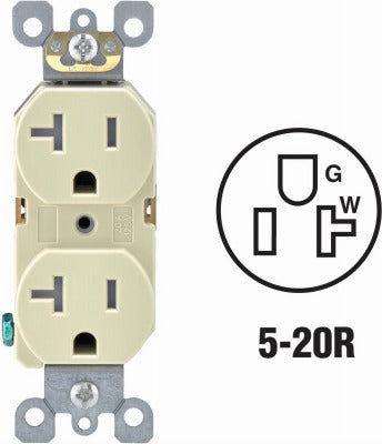 LEVITON Leviton Mfg Co R61-T5820-0IS 20A Tamper Resistant Receptacle