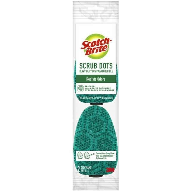 3M 3M MMM48827 Scrub Dots Dishwand Refill 3.5 x 4.4 (2 Pack) 48827