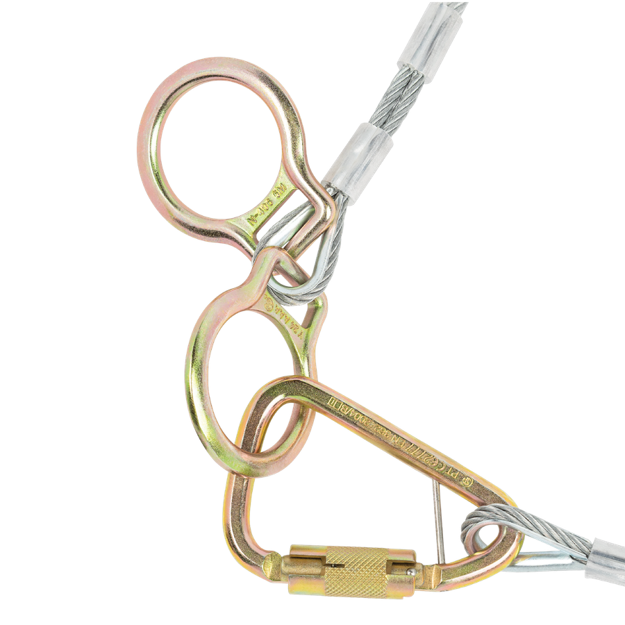 FALLTECH Falltech 84202DC8 Cable Carabiner Sling Anchor (8 ft)