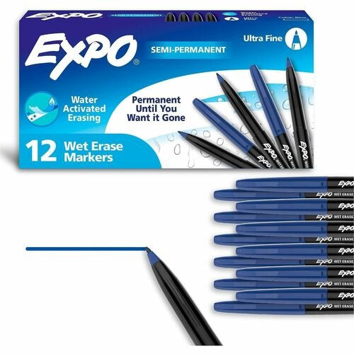 SHARPIE Newell Brands SAN16003A Wet-erase Marker Blue 12 Pack