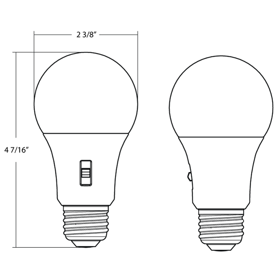 RAB LIGHTING Rab Lighting A19-8-9CCT-DIM A19 8W (160 degree) 60W Equivalent
