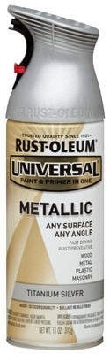 RUST-OLEUM Rust-oleum 245220 Universal Spray Paint Titanium Silver 12 Oz