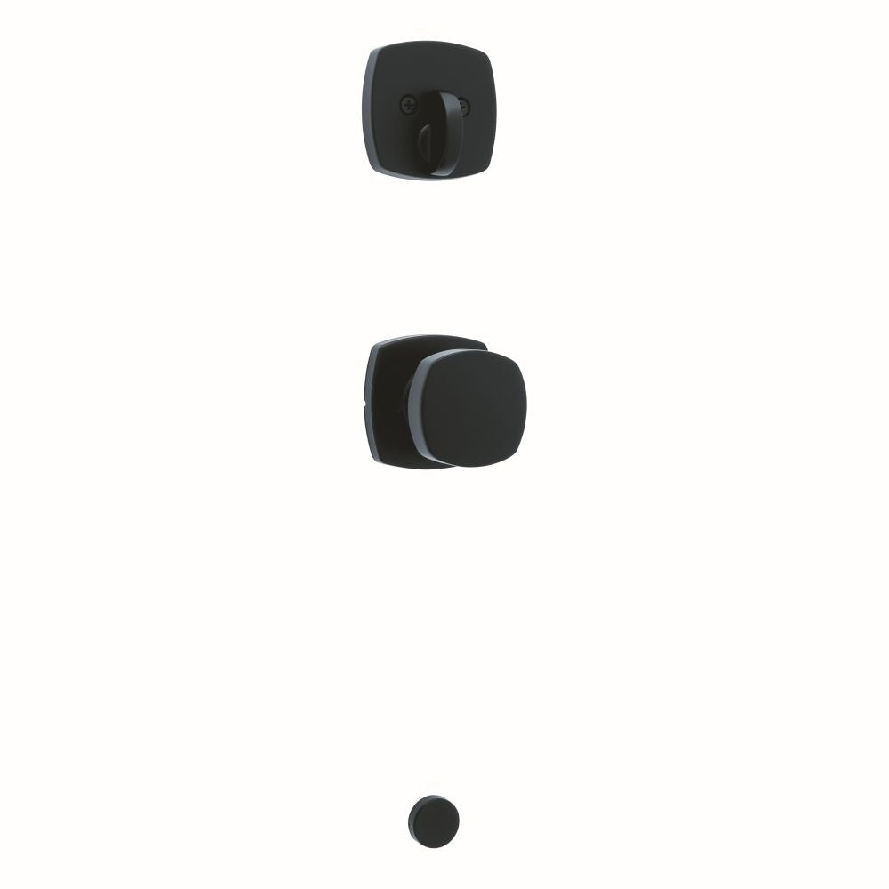 KWIKSET Kwikset 971AYKMDT-514 Arroyo Knob Midtown Rose Matte Black
