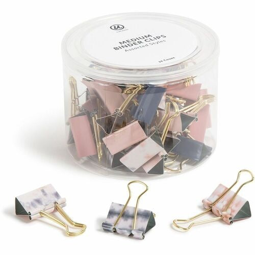 U BRANDS U Brands UBR3611U0624 Medium Gold Binder Clips 36 Pack