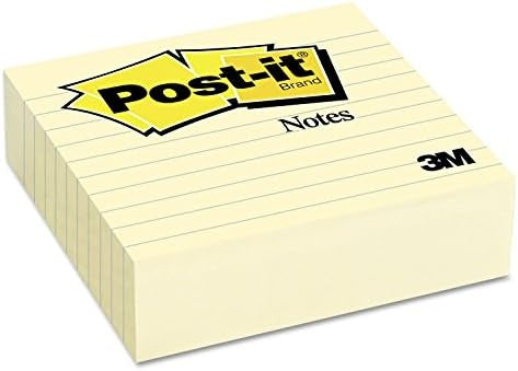 3M 3M MMM675YL Post-it lined notes 4 x 4 300 sheets/pad 675-YL