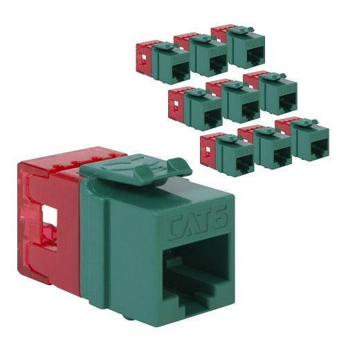 ICC Icc IC107F6TGN Cat6 Hd Keystone Jack Module Green 10 Pack