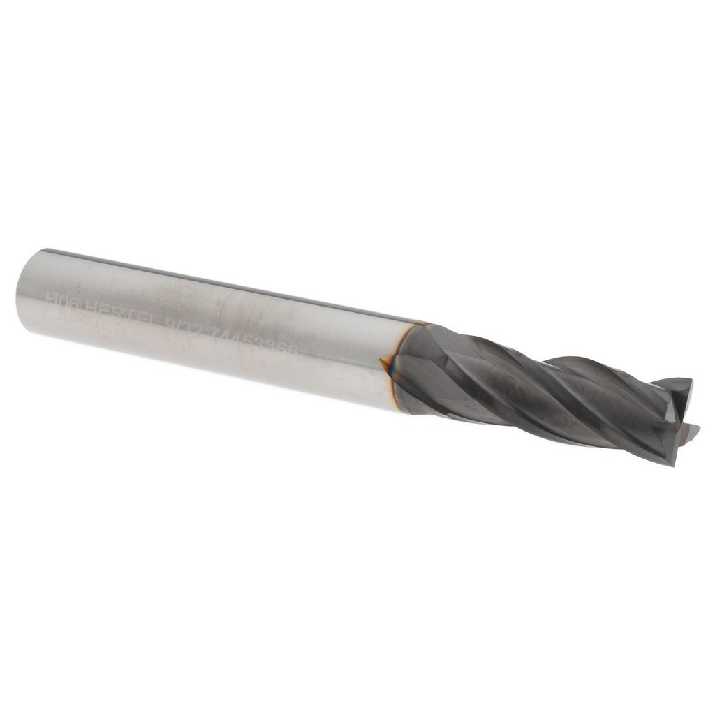 HERTEL Hertel 750656 Square End Mill 9/32 in 4 Flute Carbide Ticn