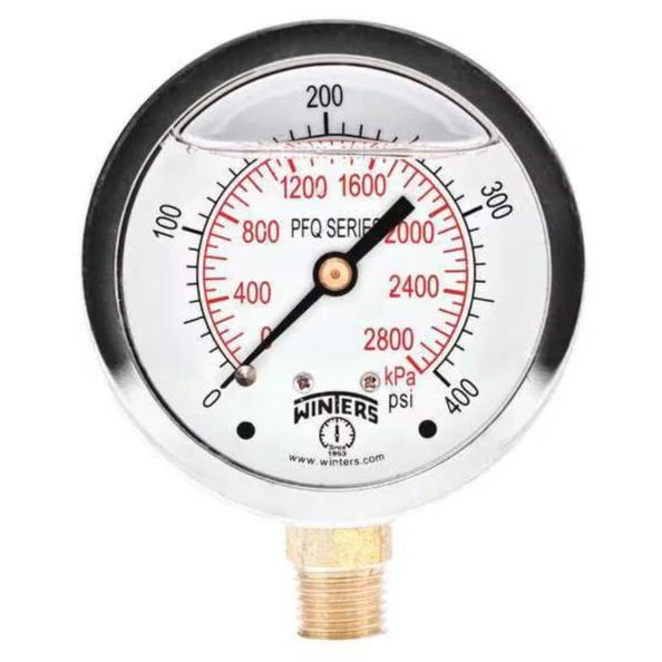 WINTERS INSTRUMENTS Winters Instruments PFQ817 2-1/2 inches Stainless Steel Liquid Filled Gauge (2.5 inch)