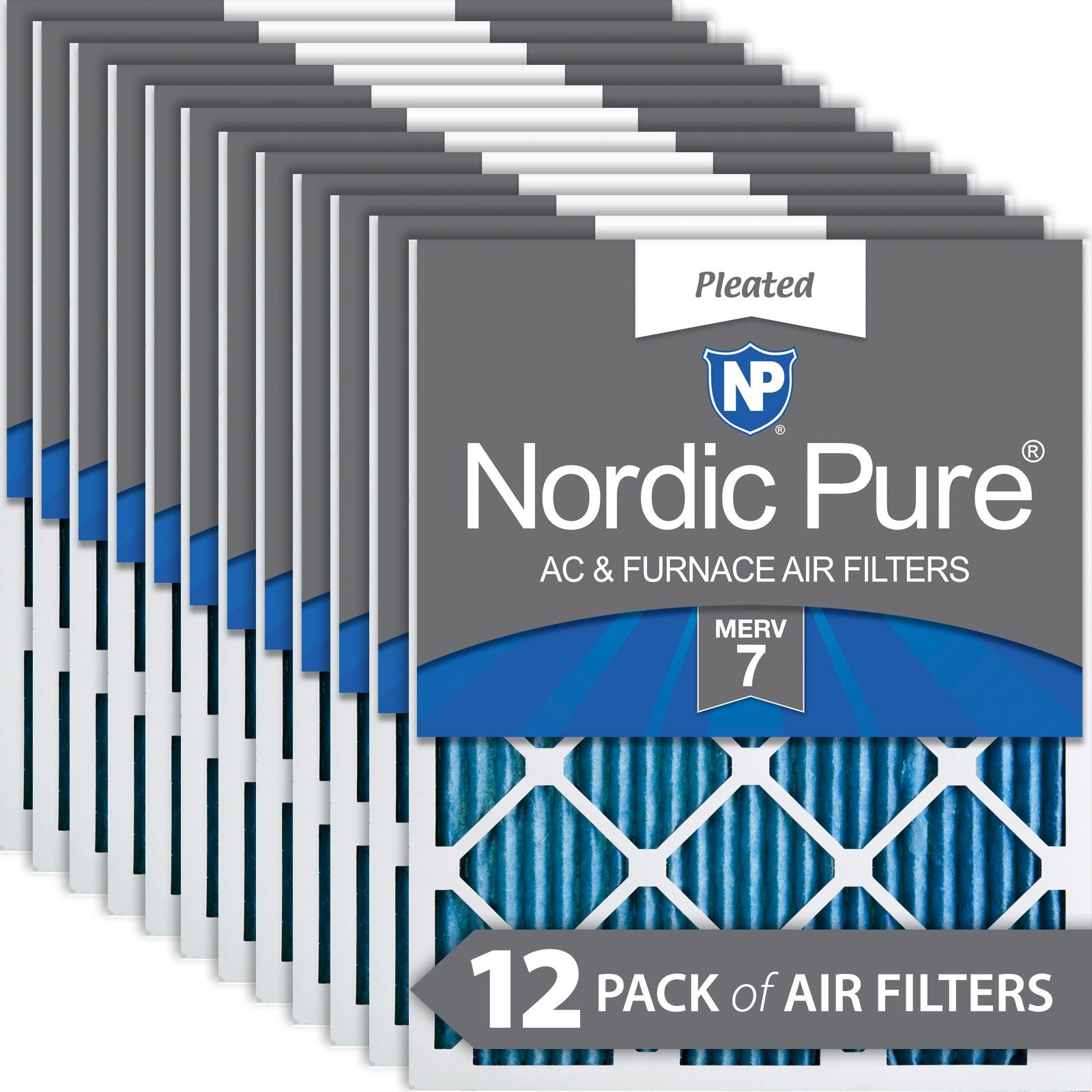 NORDIC PURE Nordic Pure 18x20x1M7-12 Pleated Air Filter Merv 7