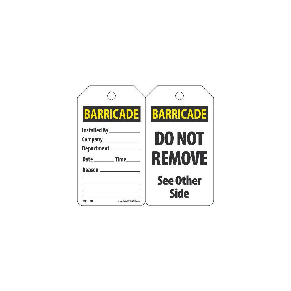 ACCUFORMNMC Accuformnmc TAB101CTP Traffic Barricade 25 Piece