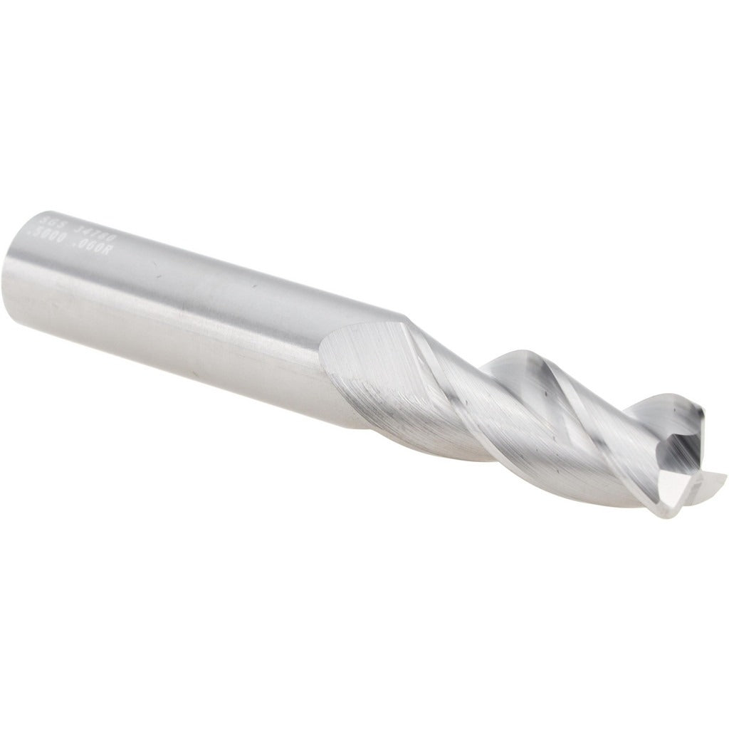 KYOCERA SGS PRECISION TOOLS Sgs 34780 Corner Radius End Mill 0.5in 3 Flute Carbide