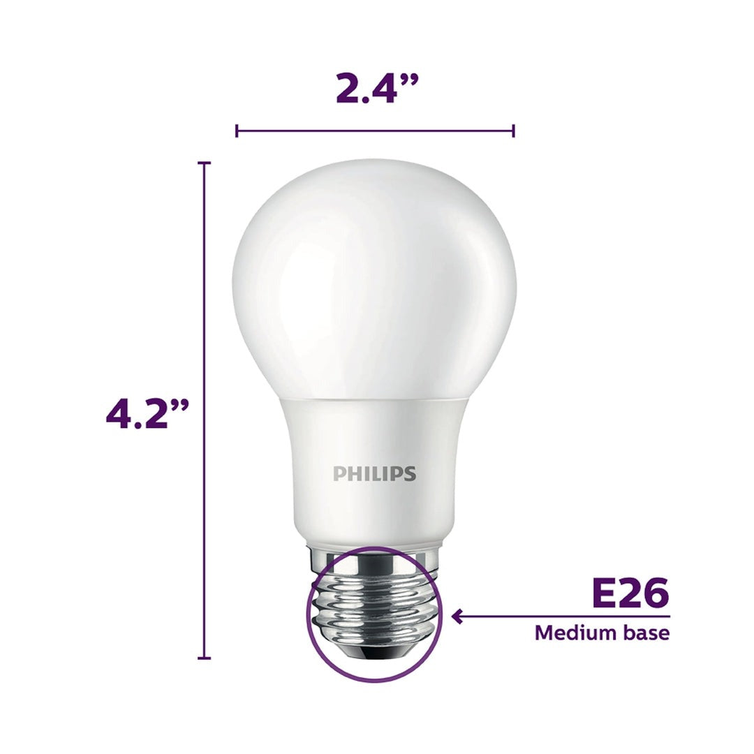 PHILIPS Philips 589218 60W Equivalent A19 Medium LED Light Bulb 9W (8-Pack) 929002311354