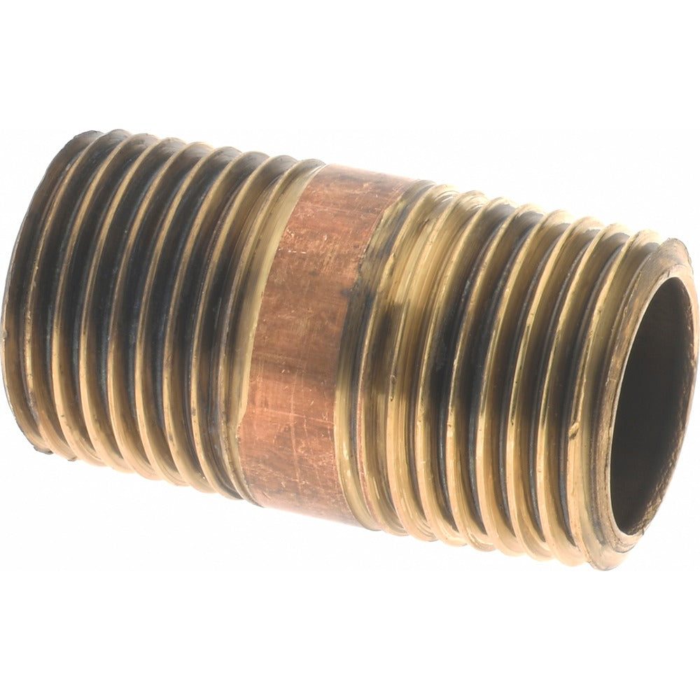 MERIT BRASS Merit Brass 2008-150BSPT Brass Pipe Nipple 1/2 in Bspt