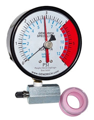 Blue Ribbon BR551DNS-404AZ Low Pressure Test Diaphragm Gauge with Body, 6 psi, 1/4 in NPT Connection, 4 in Dial