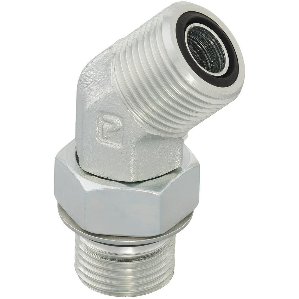 PARKER Parker 8-6 V5OLO-S 45 Deg Male Elbow Orfs Sae-orb 6000 Psi