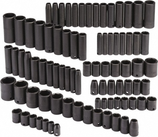 PROTO Proto J7274 86 Pc Deep Impact Socket Set 1/2 3/8 Drive