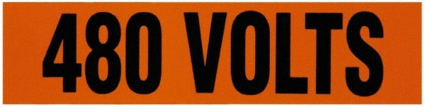 ACCUFORMNMC Accuformnmc JL22010O 480 Volts Electrical Label Vinyl 25pk